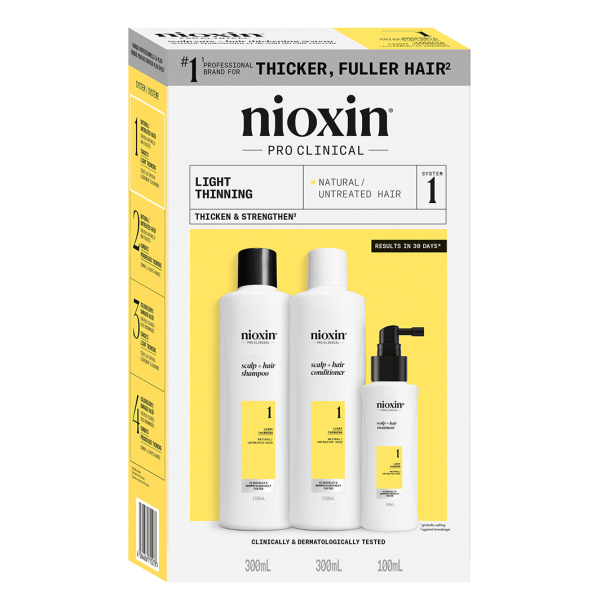 Nioxin system 1 zestaw 300+300+100 ml